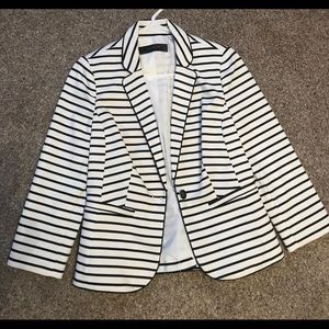 Women’s Dark Navy Striped Blazer (The Limited)